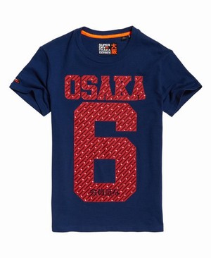 Superdry Osaka Mid Férfi Pólók Kék | RPGFM4259